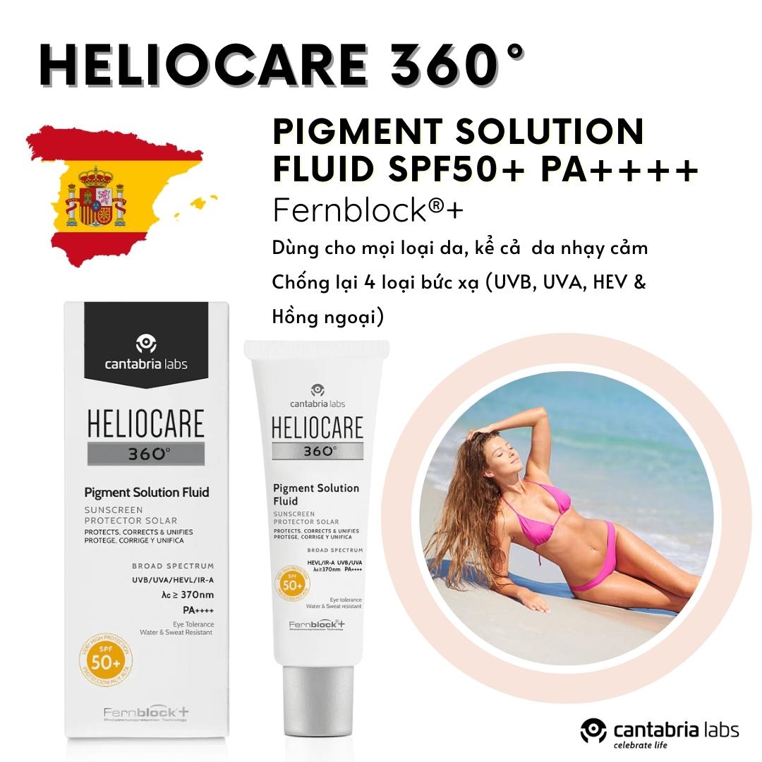 Công dụng Kem chống nắng Heliocare 360° Pigment Solution Fluid SPF50