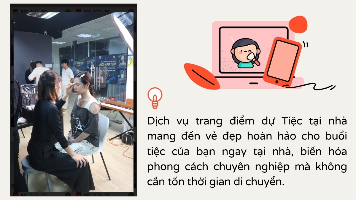Dịch Vụ Trang Điểm Dự Tiệc Tại Nhà mang đến vẻ đẹp hoàn hảo