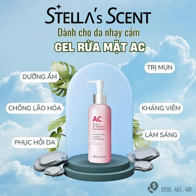 Gel rửa mặt AC Stella's Scent 180ml - Giá: 790,000₫