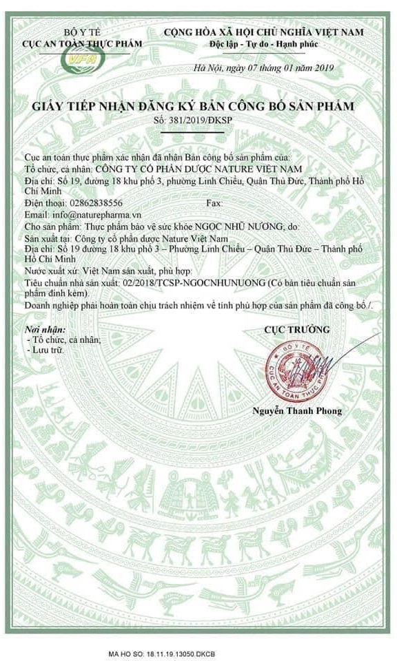 giay chung nhan ngoc nhu nuong