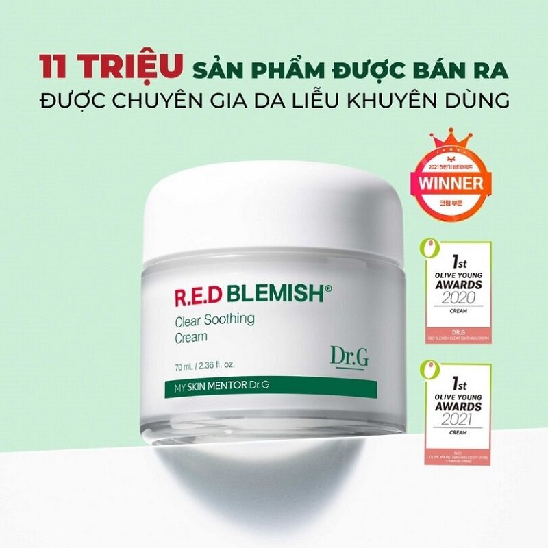 Kem dưỡng Dr.G RED Blemish Clear Soothing Cream