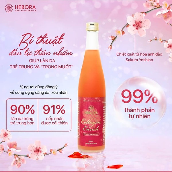 Hebora Collagen Enrich 500ml Nhật Bản