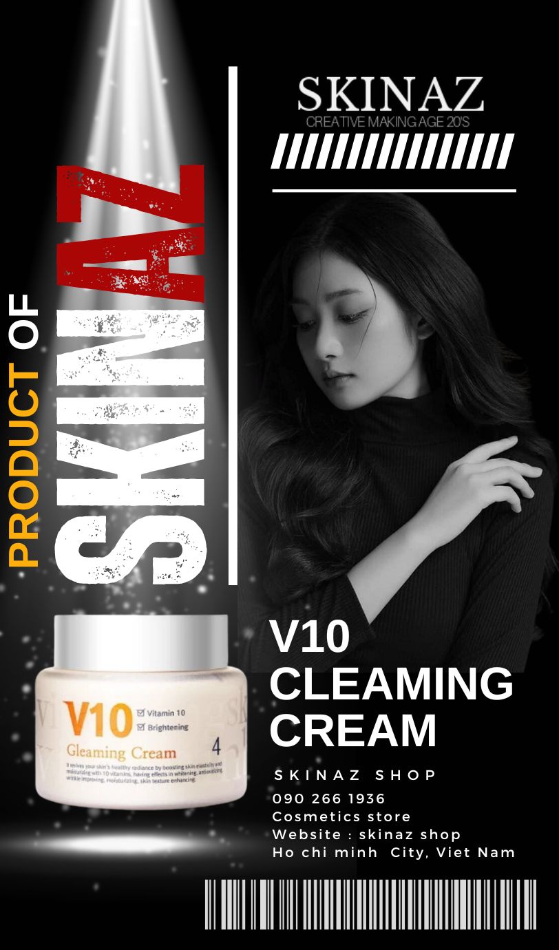 Skinaz V10 Gleaming Cream kem dưỡng da mặt cao cấp giá 2024 :  659,000₫