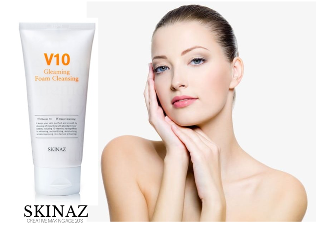 skinaz v10 gleaming foam cleansing