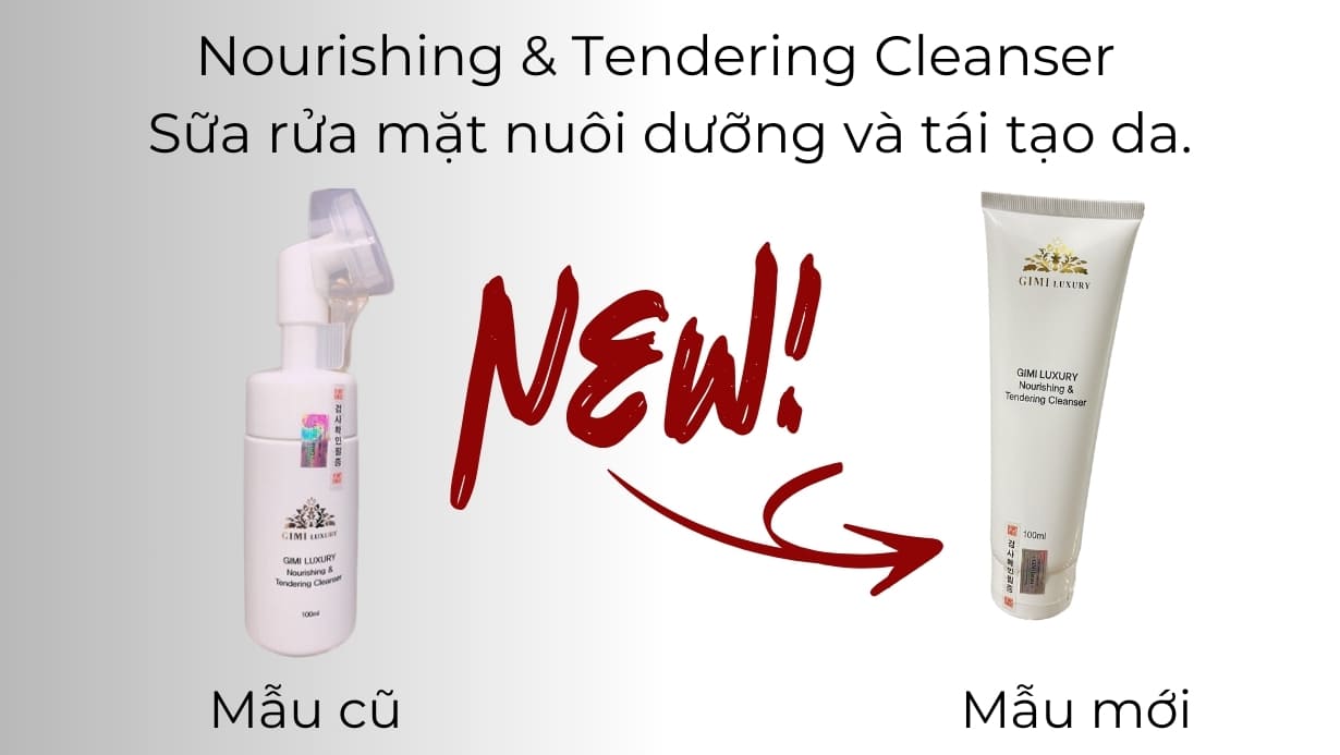 Sữa rửa mặt nuôi dưỡng và tái tạo da gimi luxury mẫu mới
