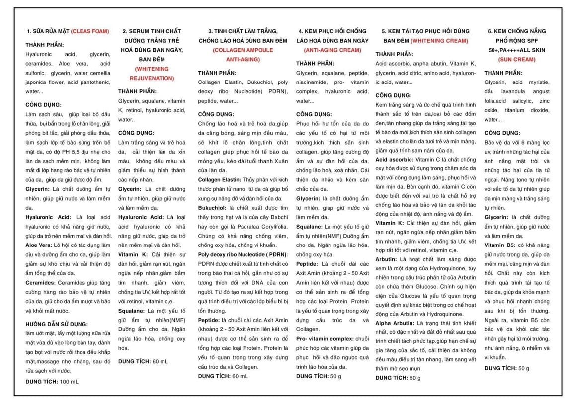 Thành Phần Bộ Kem Trị Nám Palmy Plus