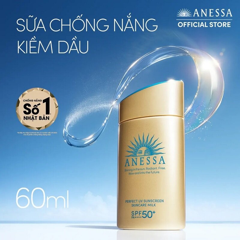 Kem Chống Nắng Anessa 2023 Perfect UV Sunscreen Skincare Milk SPF50+ PA++++