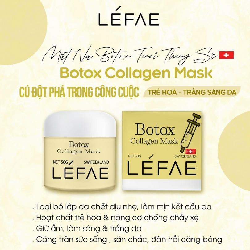 Mặt nạ tươi Thụy Sỹ - Botox Collagen Mask 50g | Giá mới 2024