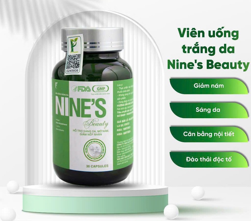 Viên uống trắng da Nine's Beauty | Giá mới 2025