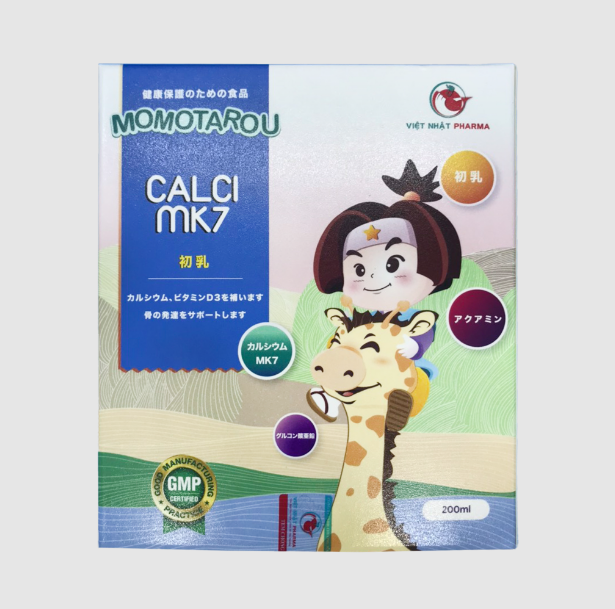 Siro Momotarou Calci MK7 Sữa non | Bổ sung canxi cho trẻ -200ML