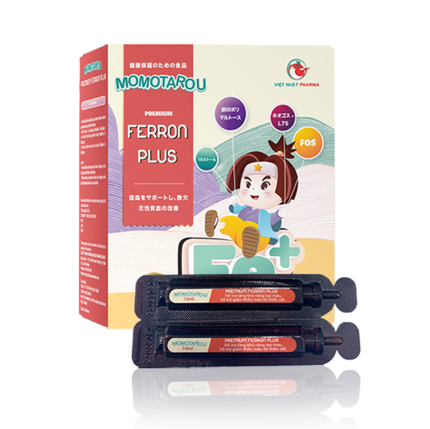 Siro Momotarou Premium Ferron Plus | Bổ máu, Bổ sung sắt và Vitamin cho trẻ nhỏ - 200ML