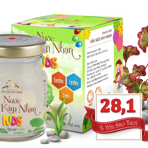 Yến sào chưng hạt sen Kim Nhạn cho trẻ em - Hũ 40g