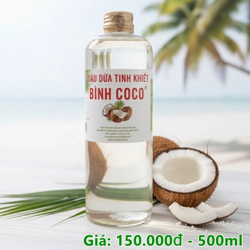Dầu Dừa Tinh Khiết Ép Nóng – 500ml