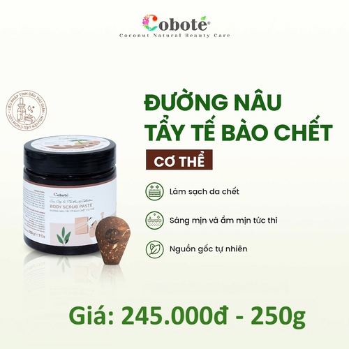 Đường Nâu Tẩy Tế Bào Chết Cơ Thể – Coboté – 250g