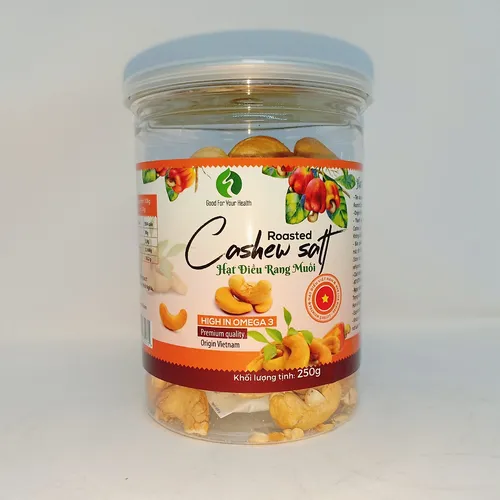 HẠT ĐIỀU RANG MUỐI KHÔNG VỎ LỤA ( Hũ 250G)