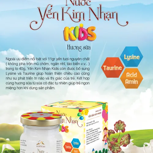 Yến sào Kim Nhạn Vị Sữa Cho Trẻ - Hũ 40g