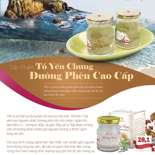 Tổ Yến Chưng Đường Phèn Kim Nhạn | Bát Trân Tẩm Bổ Cung Đình - Hũ 40g