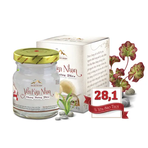 Tổ Yến Chưng Đường Phèn Kim Nhạn | Bát Trân Tẩm Bổ Cung Đình - Hũ 40g