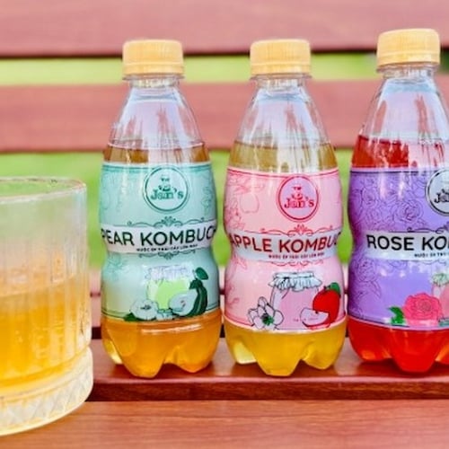 Kombucha Atisha – 330ml (3 Vị: Apple – Pear – Rose)