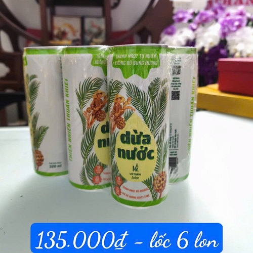 Lốc 6 Lon Nước Dừa Vietnipa – 320ml/lon