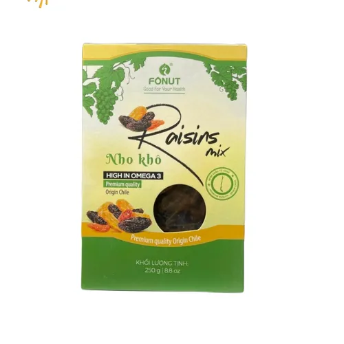 HỘP QUÀ TẶNG TẾT NHO CHILE 3 MÀU  | 250G 