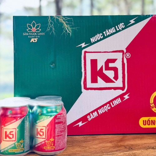 Nước Tăng Lực Sâm Ngọc Linh K5 – 240ml (2 Vị: Mật Ong – Nguyên Bản)