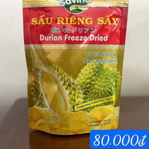 Sầu Riêng Sấy Sao Khuê – 70g (2 Phiên Bản)
