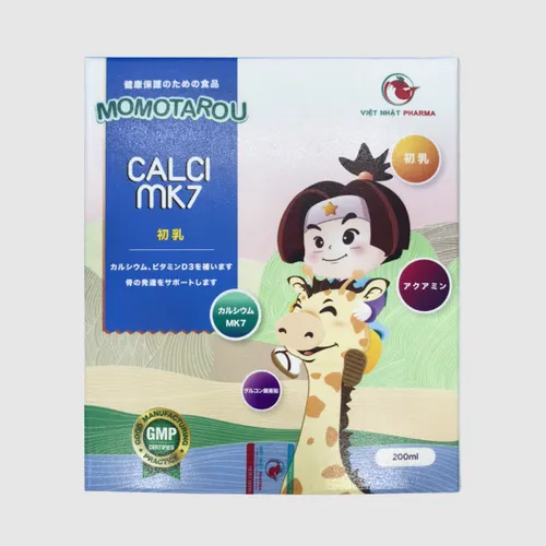 Siro Momotarou Calci MK7 Sữa non | Bổ sung canxi cho trẻ -200ML