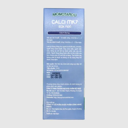 Siro Momotarou Calci MK7 Sữa non | Bổ sung canxi cho trẻ -200ML