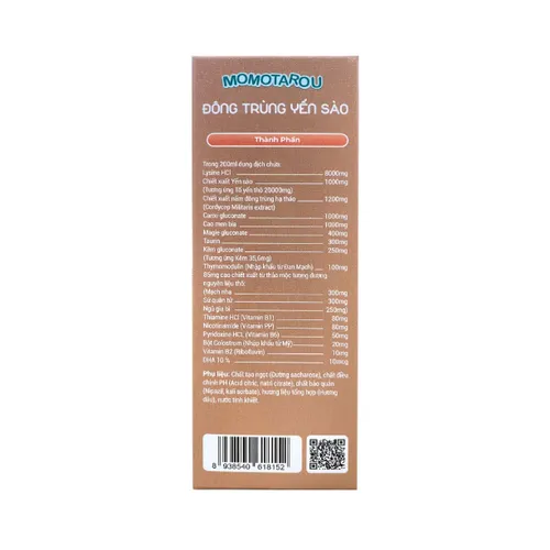 Siro Momotarou Đông Trùng Yến Sào | Bé ăn ngon, tăng sức đề kháng - 200ML