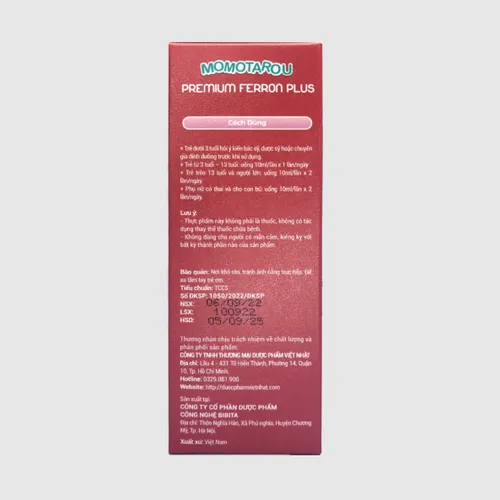 Siro Momotarou Premium Ferron Plus | Bổ máu, Bổ sung sắt và Vitamin cho trẻ nhỏ - 200ML