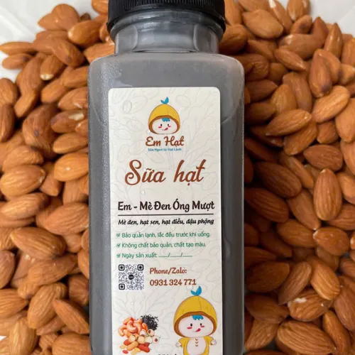 Sữa hạt mè đen hạt sen hạt điều – Em Mè Đen Óng Mượt