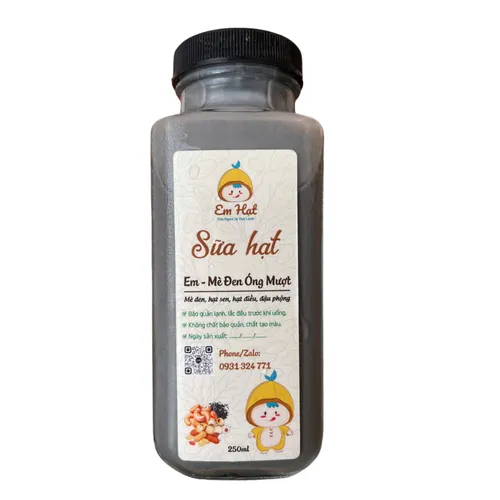 Sữa hạt mè đen hạt sen hạt điều – Em Mè Đen Óng Mượt