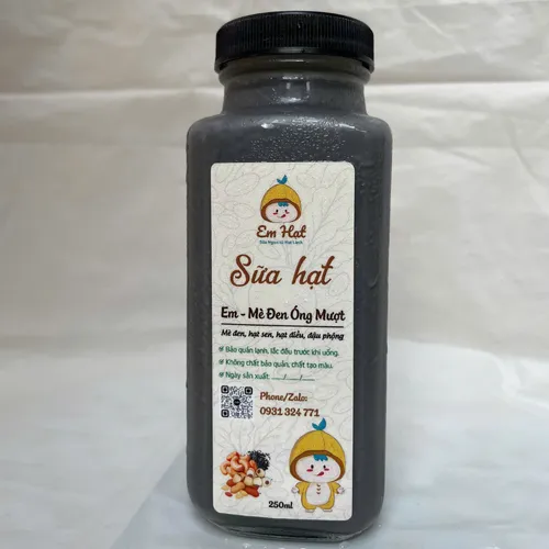 Sữa hạt mè đen hạt sen hạt điều – Em Mè Đen Óng Mượt