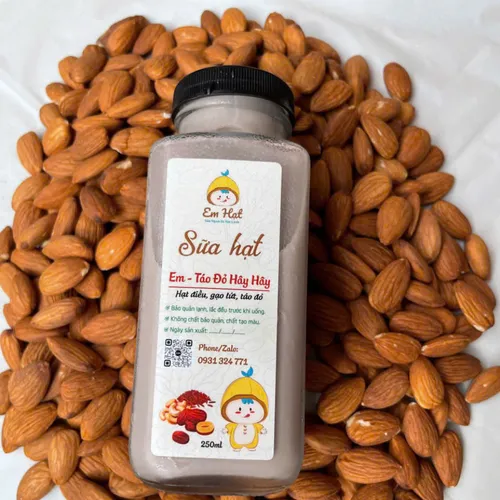 Sữa hạt táo đỏ - Sữa táo đỏ mix hạt điều, gạo lứt "EM HẠT"
