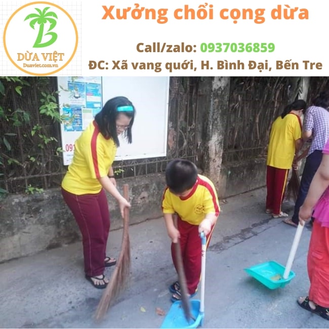 Cung cấp chổi quét trường học ở An Giang - DỪA VIỆT