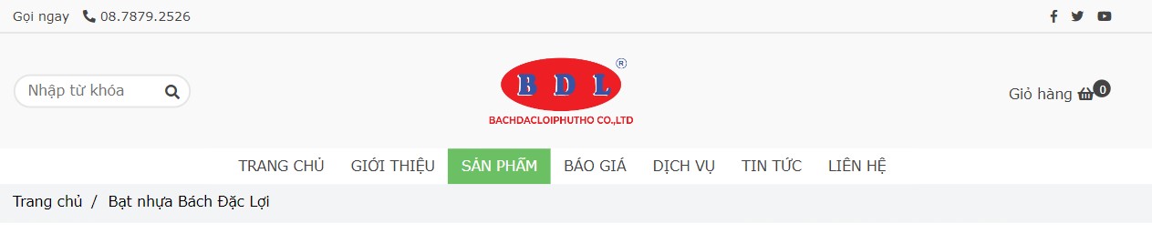 Truy cập trang web bachdacloi.com vào danh mục SẢN PHẨM