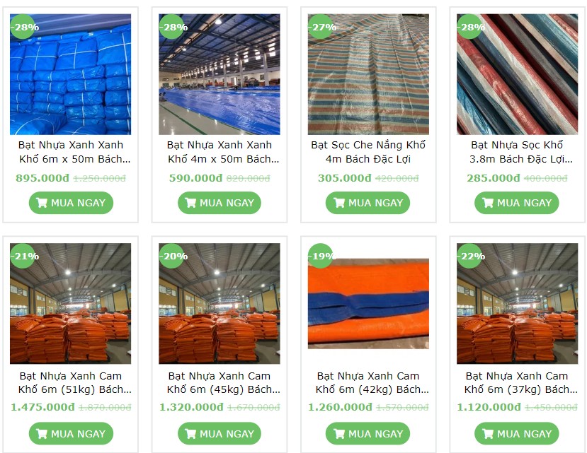 bạt nhựa giá sỉ