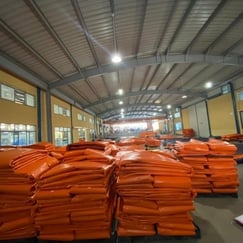 Bạt Nhựa Xanh Cam Khổ 6m (45kg) Bách Đặc Lợi