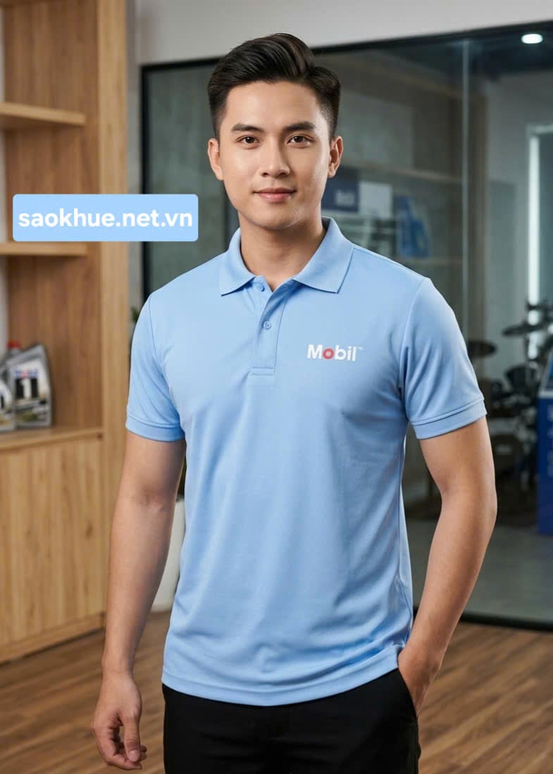 áo thun đồng phục cổ trụ