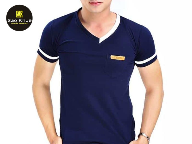 xưởng may áo thun đồng phục cổ tim