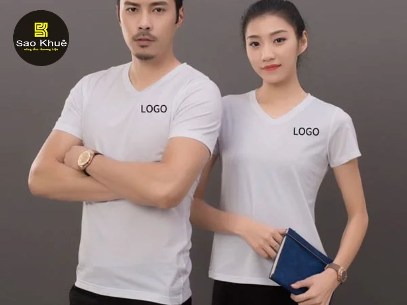 áo thun cổ tim đồng phục