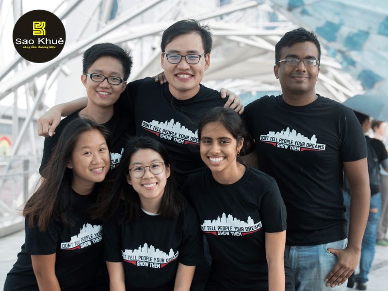 Áo thun đồng phục nhóm in slogan