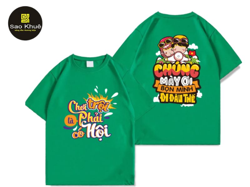 Áo thun đồng phục lớp in hình hoạt hình