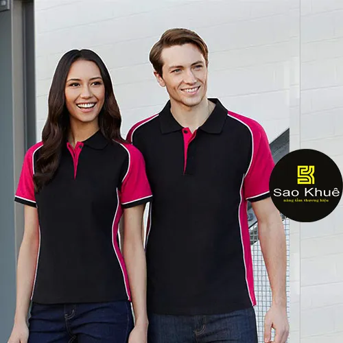 Áo Thun Đồng Phục (màu đen phối sen)