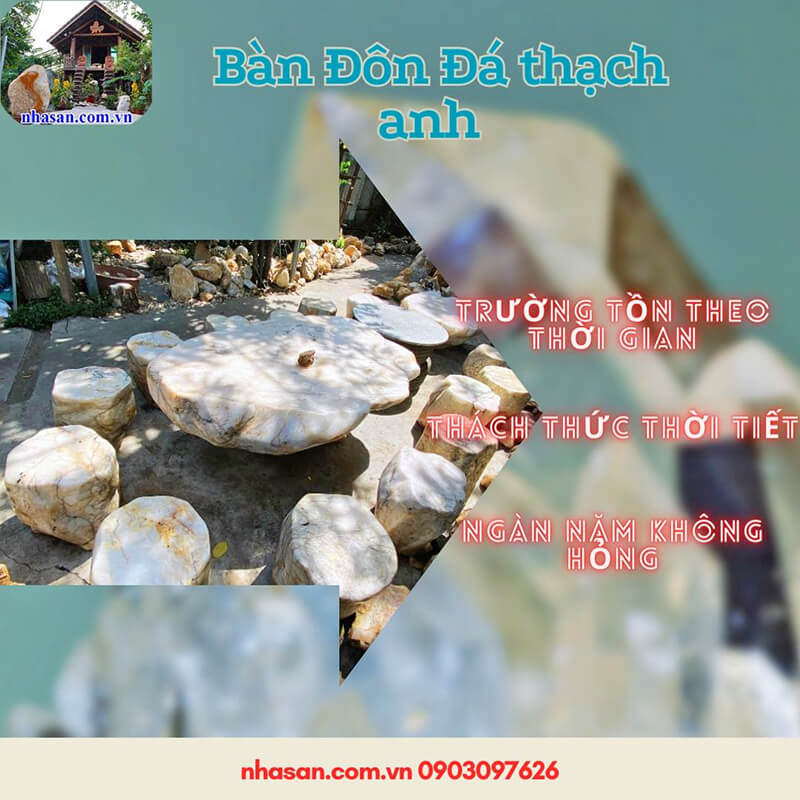 Bàn ghế đá thạch anh nguyên khối được đánh giá là thách thức thời gian Bàn ghế đá thạch anh nguyên khối được đánh giá là thách thức thời gian