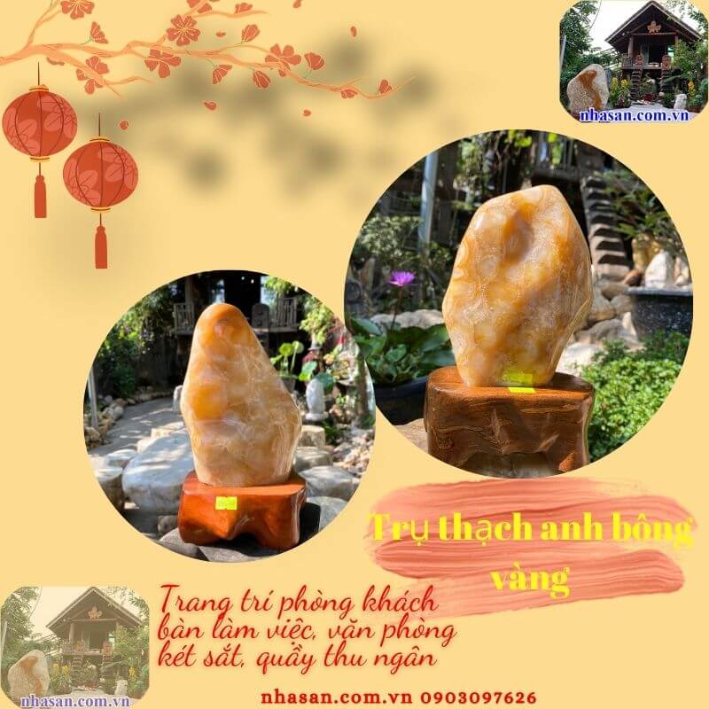 Nên đặt trụ thạch anh bông vàng ở vị trí tài lộc, nơi cất tiền Nên đặt trụ thạch anh bông vàng ở vị trí tài lộc, nơi cất tiền