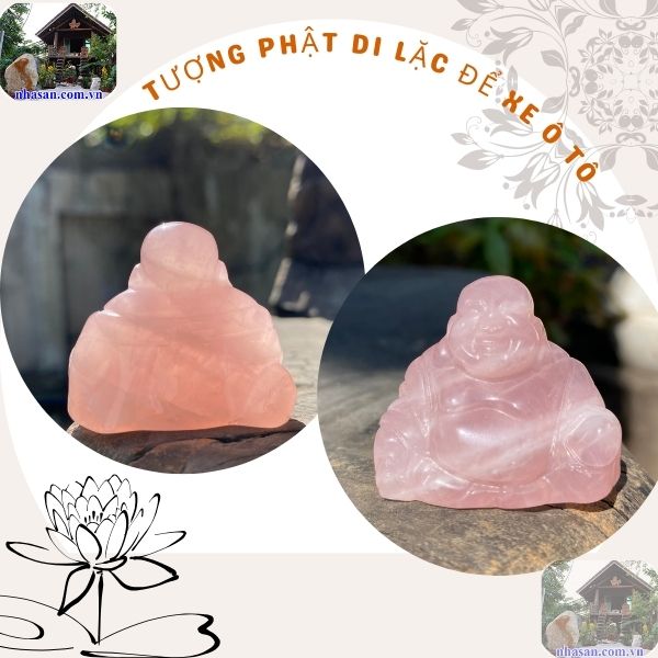 Tượng Phật Di Lặc bằng đá thạch anh để xe ô tô Tượng Phật Di Lặc bằng đá thạch anh để xe ô tô