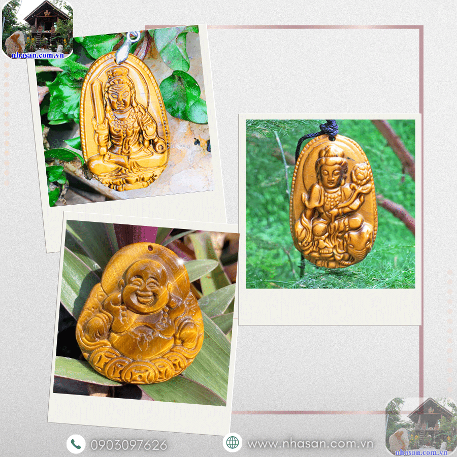 Mặt dây chuyền mặt Phật bằng đá mắt mèo tự nhiên Mặt dây chuyền mặt Phật bằng đá mắt mèo tự nhiên