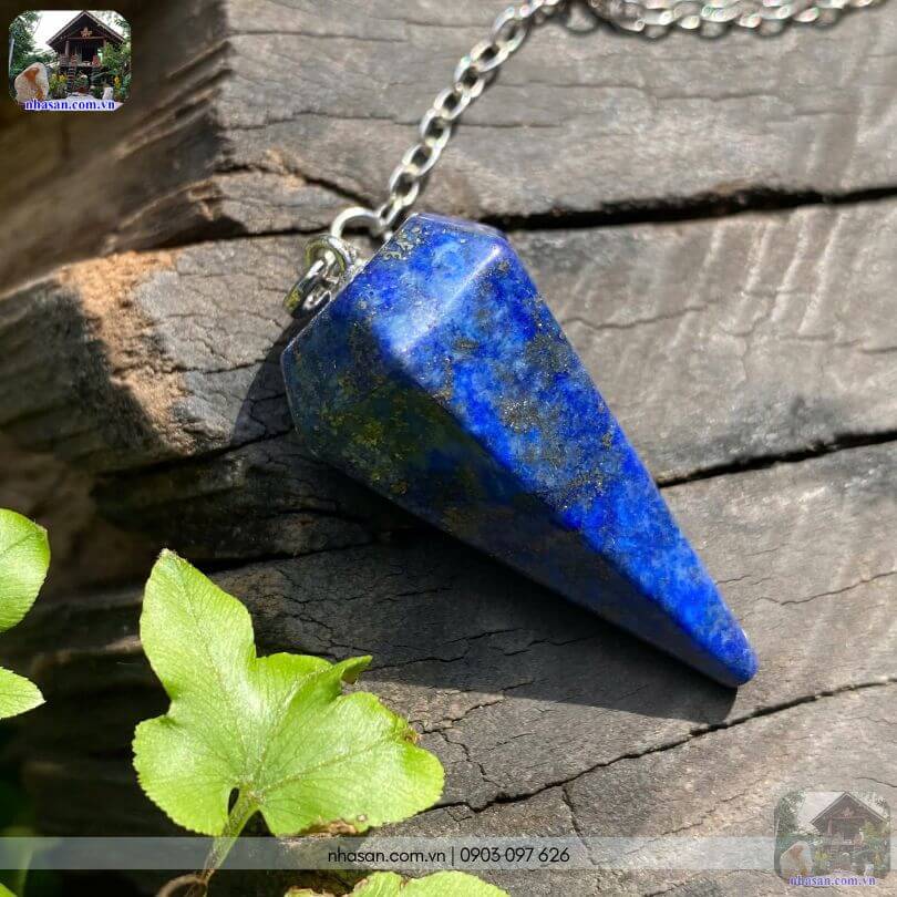 Con lắc cảm xạ đá Lapis Lazuli xanh tự nhiên Con lắc cảm xạ đá Lapis Lazuli xanh tự nhiên
